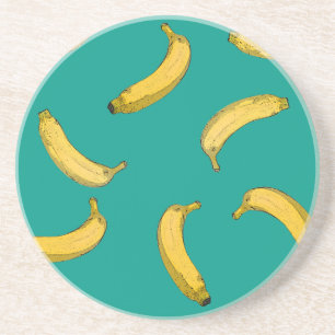 Dessous De Verre En Grès Version de croquis de motif Banana