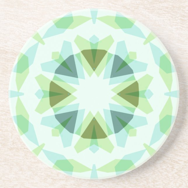 Dessous De Verre En Grès Vert frais Joli bleu étoile Dopamine Décor Kitsch (Devant)