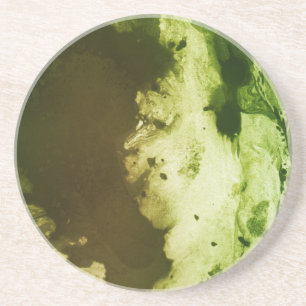 Dessous De Verre En Grès Vert gelé