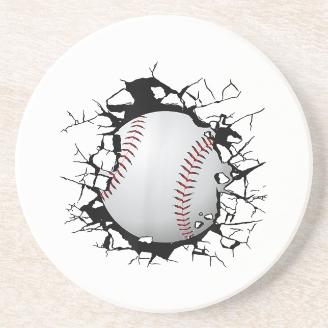 Dessous De Verre En Grès Vêtements de baseball - Baseball (Devant)