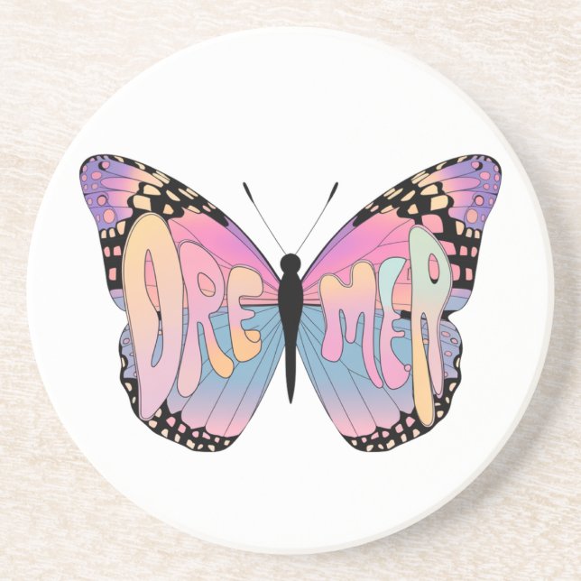 Dessous De Verre En Grès Vibes de papillon Dreamer (Devant)