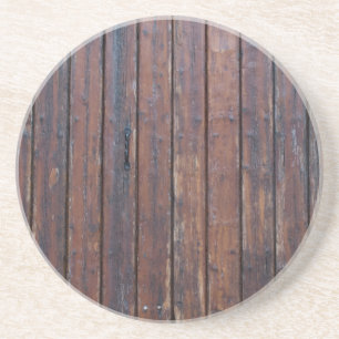 Dessous De Verre En Grès Vielles Portes Brown En Bois Avec Support En Fer N
