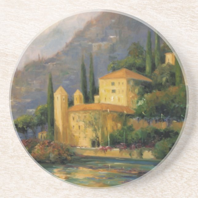 Dessous De Verre En Grès Villa de lac (Devant)