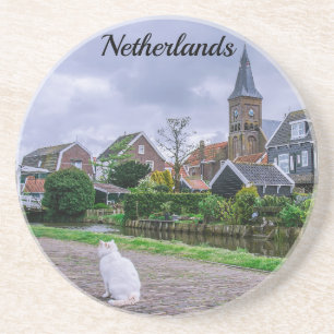 Dessous De Verre En Grès Village de pêcheurs traditionnel Marken à Pays-Bas