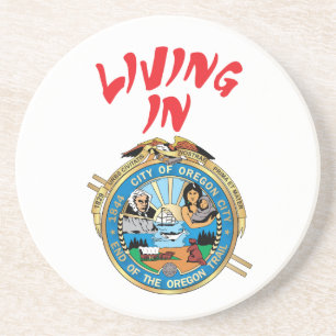 Dessous De Verre En Grès Ville d'Oregon