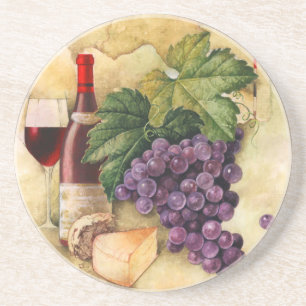 Dessous De Verre En Grès Vin et fromage