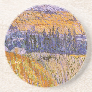 Dessous De Verre En Grès Vincent van Gogh - Paysage à Auvers sous la pluie