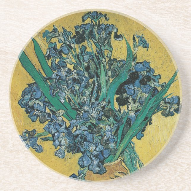 Dessous De Verre En Grès Vincent van Gogh - Vase w Irises Arrière - plan ja (Devant)