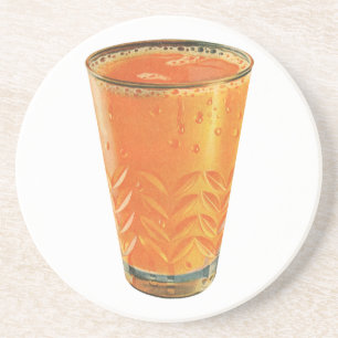 Dessous De Verre En Grès Vintage Beverages, Glass of Orange Juice Breakfast