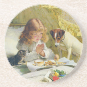 Dessous De Verre En Grès Vintage Charles Burton Barber Suspense