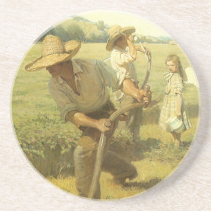 Dessous De Verre En Grès Vintage Farmers, Back to the Farm by NC Wyeth