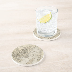 Dessous De Verre En Grès Vintage Map of Gloucester Massachusetts (1873)