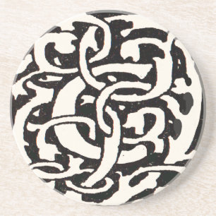 Dessous De Verre En Grès Vintage Monogram C Art Nouveau Letter