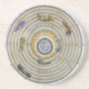 Dessous De Verre En Grès Vintage Ptolemaic Planisphere by Andreas Cellarius