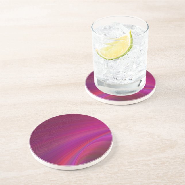 Dessous de verre en grès violet - Unique et Durabl (Côté)
