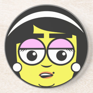 Dessous De Verre En Grès Visage de maman