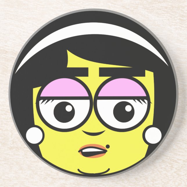 Dessous De Verre En Grès Visage de maman (Devant)