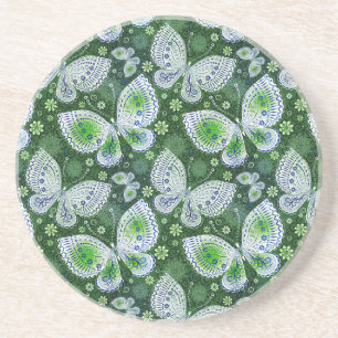 Dessous De Verre En Grès Voler vers l'extérieur Papillon Paisley Imprimer v