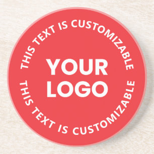 Dessous De Verre En Grès Votre logo/toute image téléchargée et tout texte c