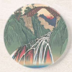 Dessous De Verre En Grès Vue du pont sur la rivière Ina, Nojiri par Hiroshi
