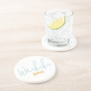 Dessous De Verre En Grès Waikiki, souvenir de voyage à Hawaii