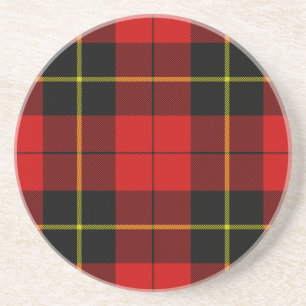 Dessous De Verre En Grès Wallace tartan rouge noir plaid