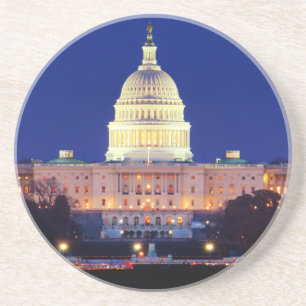 Dessous De Verre En Grès Washington DC Capitol américain à Dusk