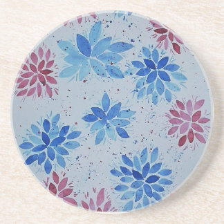 Dessous De Verre En Grès Watercolor Botanical Garden Floral Coaster