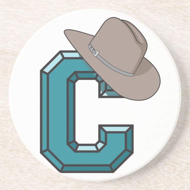 Dessous De Verre En Grès Western Cowboy Cowgirl Horse Barn Rodeo Dessous de (Devant)