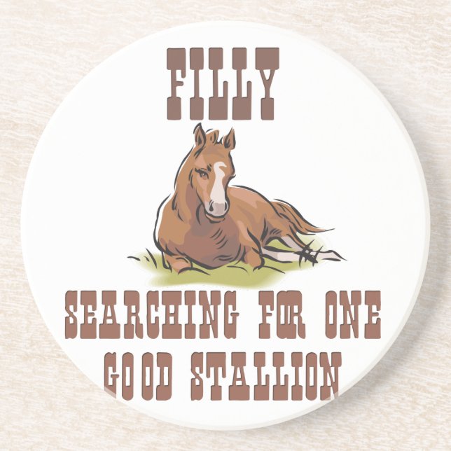 Dessous De Verre En Grès Western Cowboy Cowgirl Horse Barn Rodeo Dessous de (Devant)