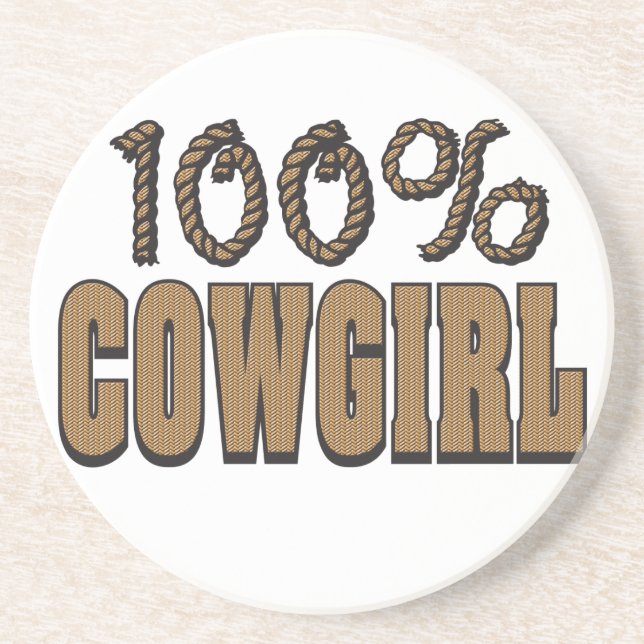 Dessous De Verre En Grès Western Cowboy Cowgirl Horse Barn Rodeo Dessous de (Devant)