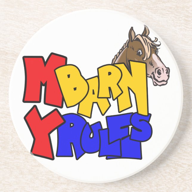 Dessous De Verre En Grès Western Cowboy Cowgirl Horse Barn Rodeo Dessous de (Devant)