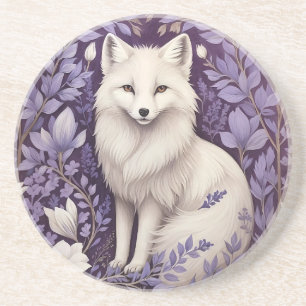 Dessous De Verre En Grès White Arctic Fox Lavender William Morris Fleurs
