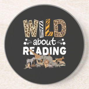 Dessous De Verre En Grès Wild About Reading Books And Bookworm Library