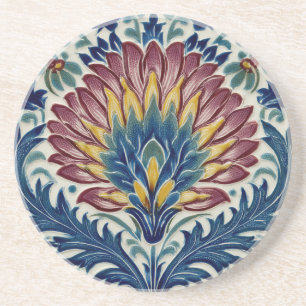 Dessous De Verre En Grès William De Morgan Fleur orientale