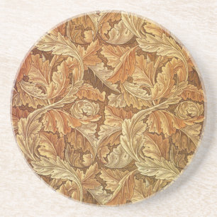 Dessous De Verre En Grès William Morris Acanthus Brown Feuilles d'automne