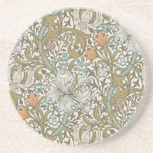 Dessous De Verre En Grès William Morris Golden Lily Blue Gold Classic