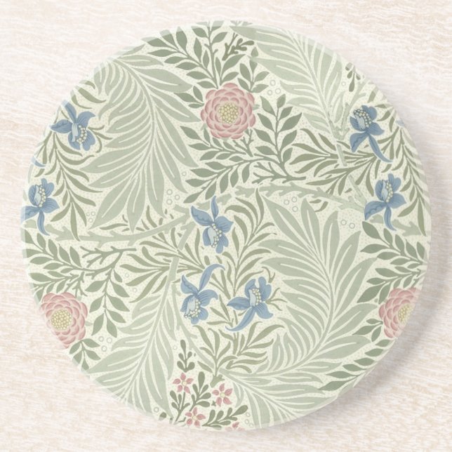 Dessous De Verre En Grès William Morris Larkspur Fond d'écran floral (Devant)