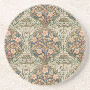 Dessous De Verre En Grès William Morris Rose Wreath Vintage Flowering Rose
