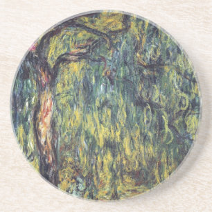 Dessous De Verre En Grès Willow de Weeping par Claude Monet, Art Vintage