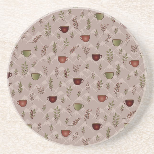 Dessous De Verre En Grès Winter Coffee Journey (Devant)