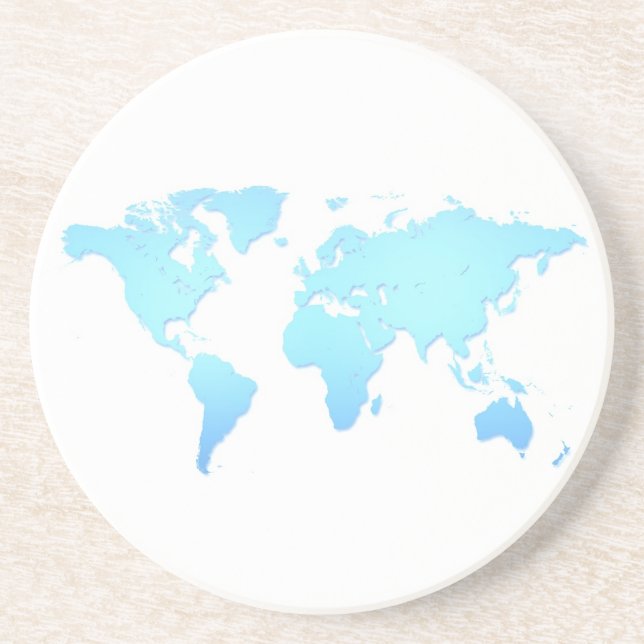 Dessous De Verre En Grès World Map (Devant)