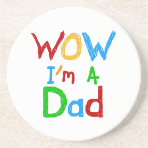Dessous De Verre En Grès WOW Je suis un t-shirt papa et des GIfts