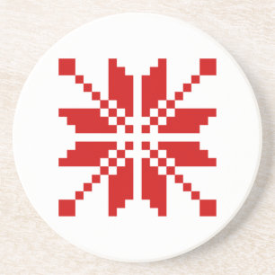 Dessous De Verre En Grès Xmas Snowflake Christmas Pattern