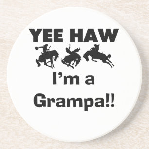 Dessous De Verre En Grès Yee Haw Je suis un t-shirt et des cadeaux Grampa