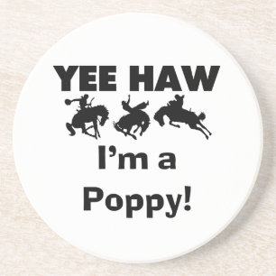 Dessous De Verre En Grès Yee Haw Je suis un T-shirts et cadeaux Poppy