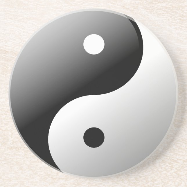 Dessous De Verre En Grès Yin Yang (Devant)
