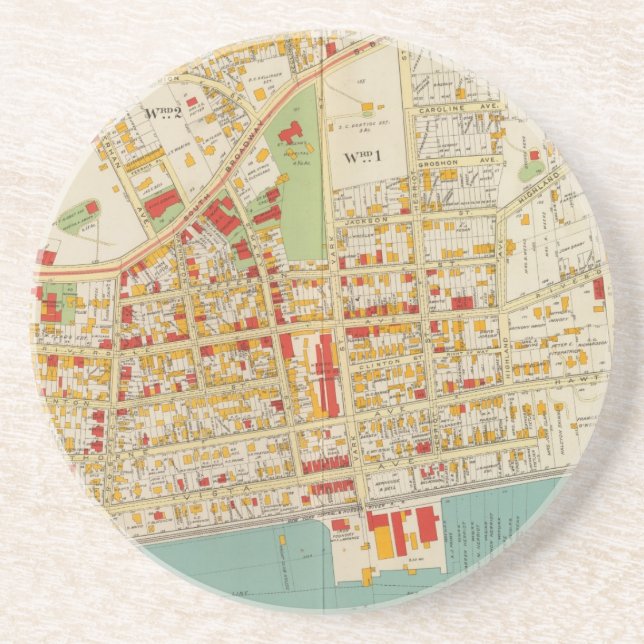 Dessous De Verre En Grès Yonkers New York (Devant)