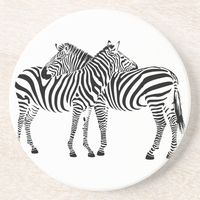 Dessous De Verre En Grès Zebra Love (Devant)