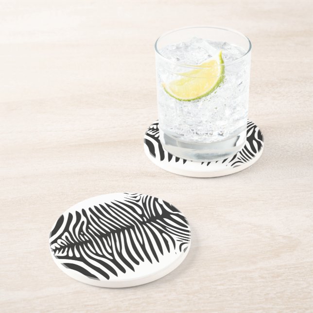 Dessous De Verre En Grès Zebra Skin (Côté)